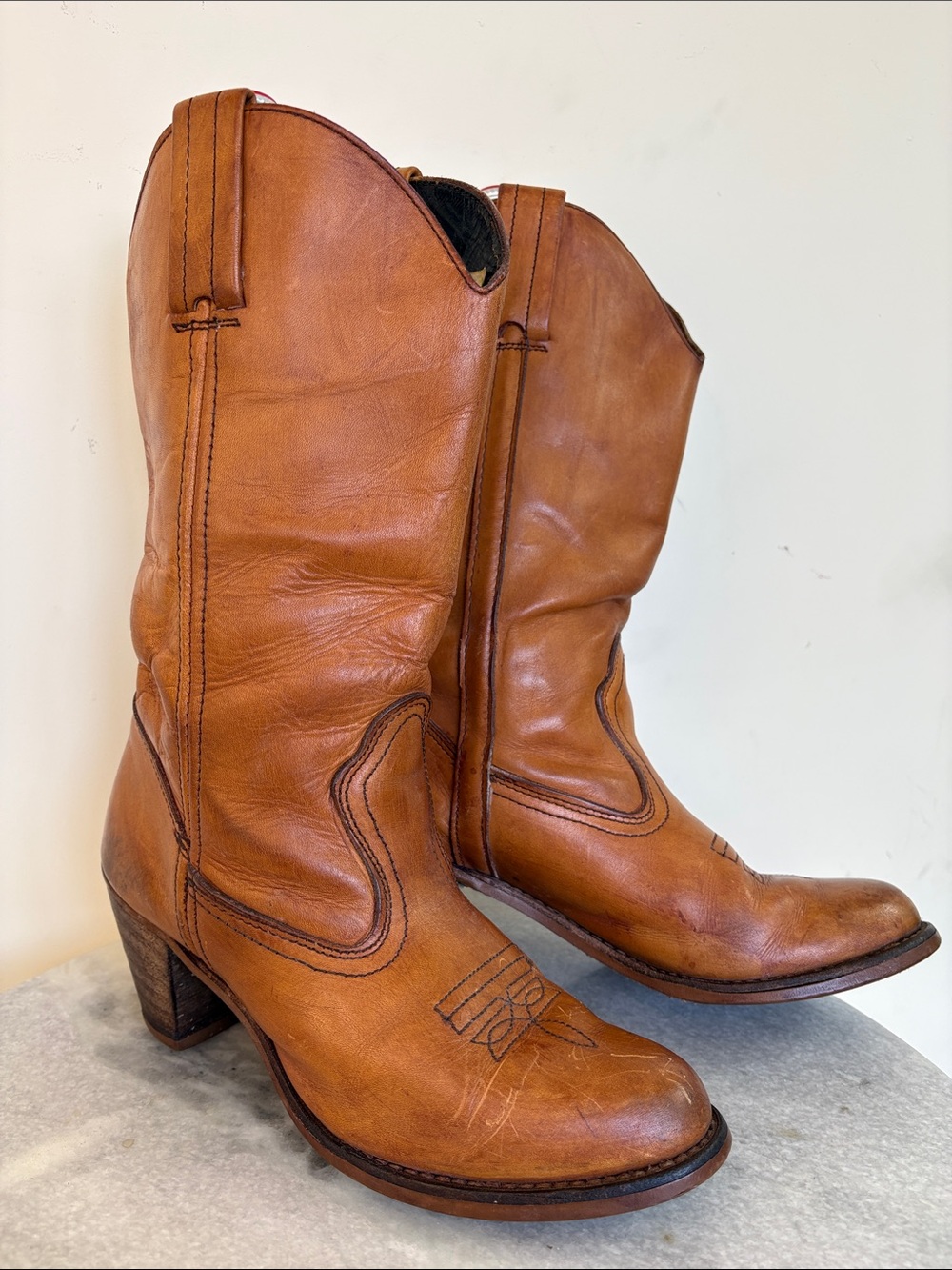 Vintage Dexter Leather Western Cowboy Boots - Classics-Sz 7.5 cowgirl